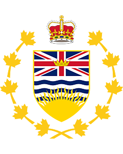 Fahne: Crest of the Lieutenant Governor of British Columbia