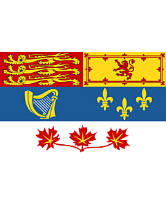Fahne: Royal Standard of Canada | Queen Elizabeth II for personal use in Canada  1962–present | Reine Élisabeth II pour son usage personnel au Canada  1962–actuel