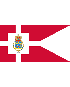 Fahne: Standard of the Crown Prince of Denmark | Det danske tronfølgerflag  bruges af H
