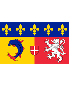 Fahne: Rhône-Alpes