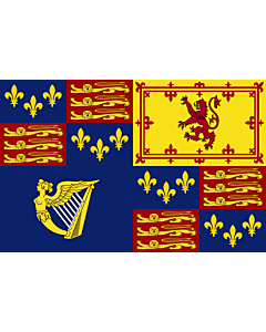 Fahne: Royal Standard of Great Britain  1603-1649 | Royal Standard of Great Britain  1603-1649, 1660-1689, 1702-1707