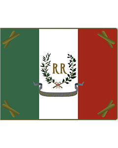 Fahne: Militärfahne der Römischen Republik von 1849