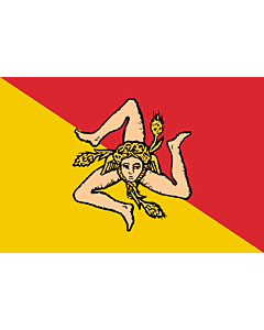 Fahne: Sizilianischen Region  oder der Autonomen Region Sizilien