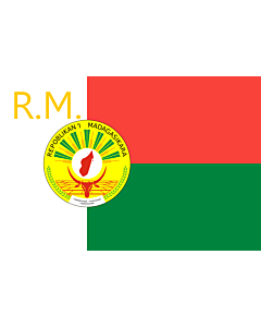 Fahne: Presidential Standard of Madagascar