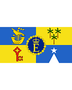 Fahne: Royal Standard of Mauritius | Queen Elizabeth II s personal flag for Mauritius | Étendard royal de Maurice