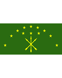 Fahne: Republik Adygeja