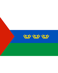 Fahne: Oblast Tjumen