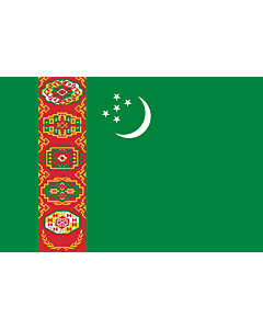 Fahne: Turkmenistan