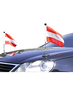  Paar  magnetisch haftender Autofahnen-Ständer Diplomat-1 Österreich
