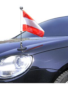  magnetisch haftender Autofahnen-Ständer Diplomat-1-Chrome Österreich