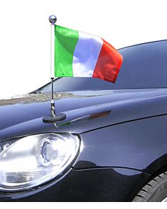 magnetisch haftender Autofahnen-Ständer Diplomat-1.30-Chrome Italien