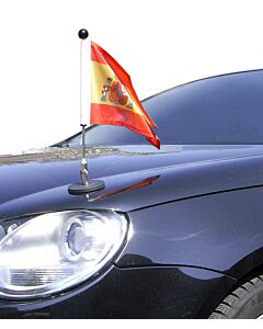  magnetisch haftender Autofahnen-Ständer Diplomat-1 Spanien mit Dienst-Wappen 