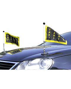  Paar  magnetisch haftender Autofahnen-Ständer Diplomat-1 mit individuell bedruckter Fahne